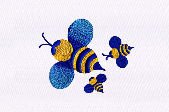 Charming Bees: A Warm, Realistic Embroidery Design for Meaningful Gifts