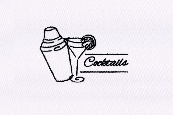 Cocktail Shaker Design: A Playful Embroidery Gem for Gifting