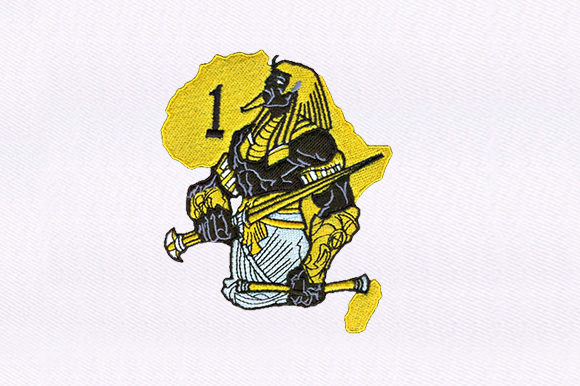 Egyptian Warrior Embroidery Design
