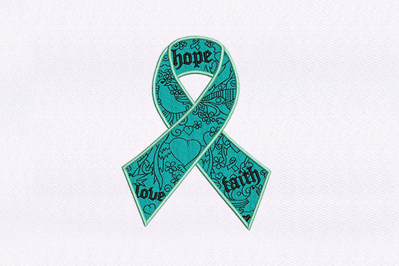 Hope Love Faith Ribbon