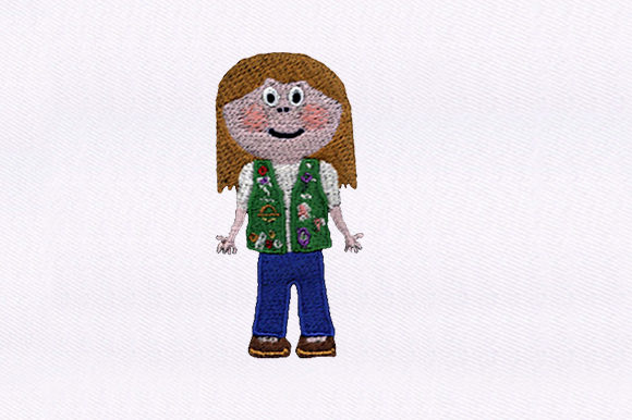 Little Scout Girl Embroidery Design