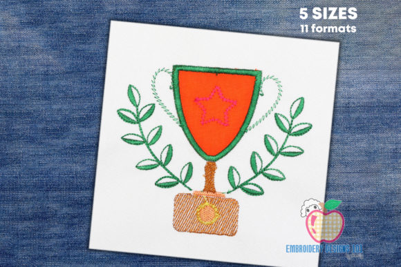 Sports Trophy for the Winner Applique