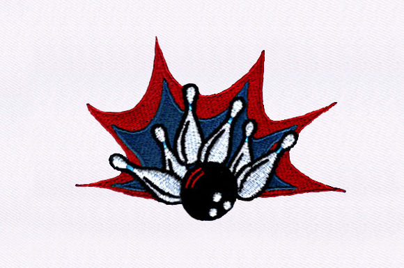 Strike Bowling: A Charming Sports Embroidery Design for Personalized Gifts