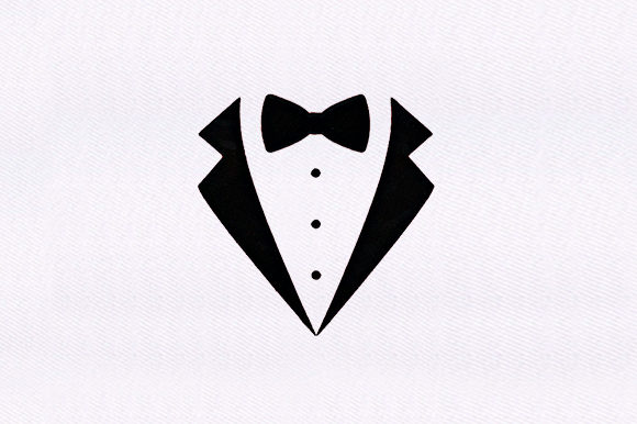 Suit Silhouette Embroidery Design