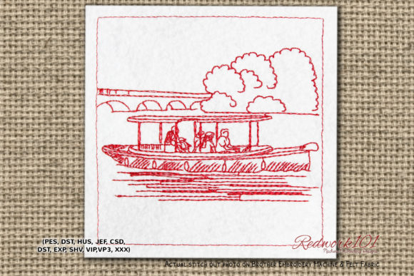 Tourist Boating Redwork