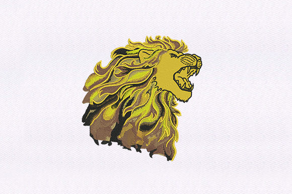 Wild Lion: A Thoughtful Embroidery Design for Meaningful Gifts